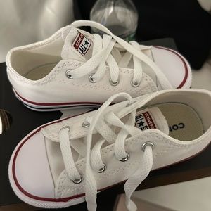 NWB toddler white converse sneakers.